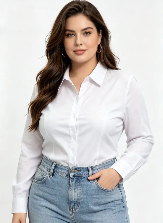 Camisa lycra talla grande manga larga