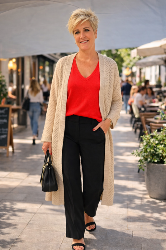 Cardigan curvy midi calado