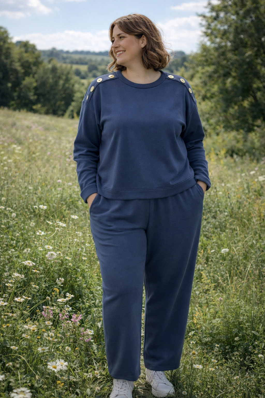 Jogger curvy botones