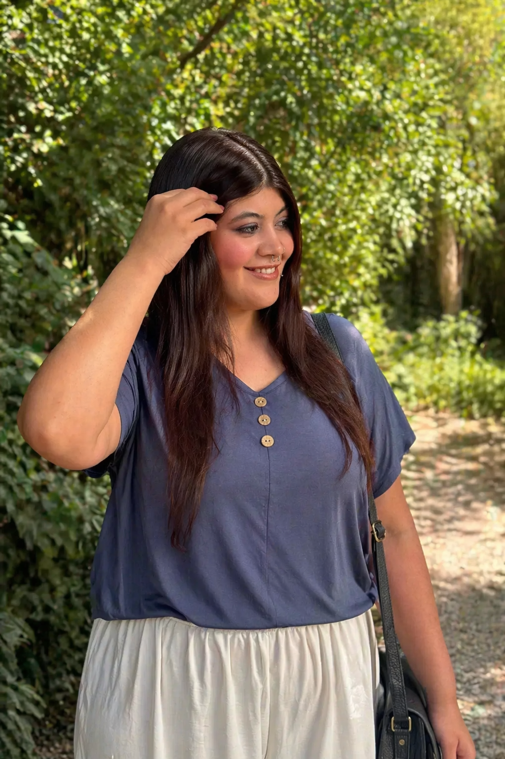 Camiseta curvy 3 botones