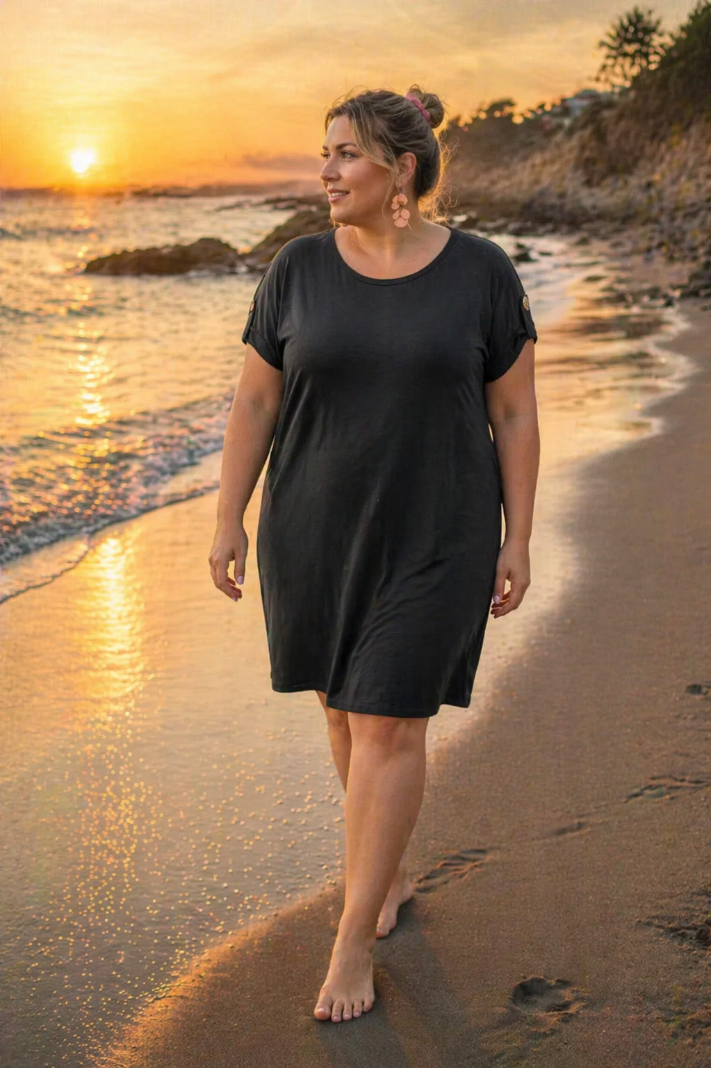 Vestido curvy boton