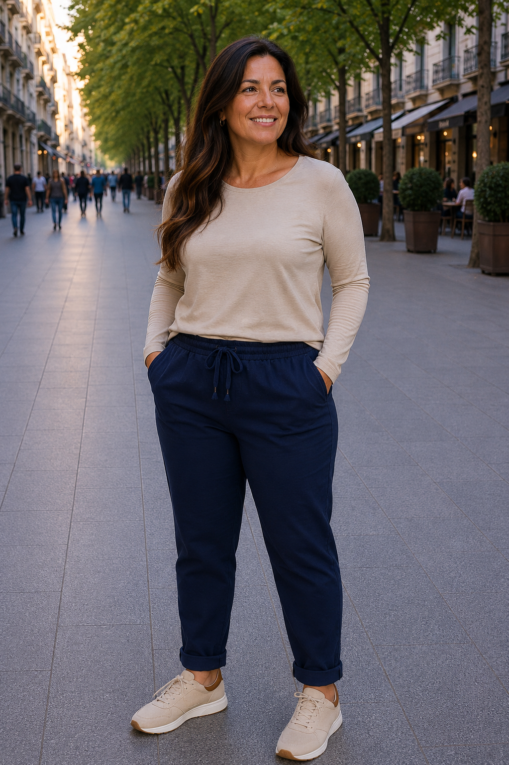 Jogger curvy - azul marino