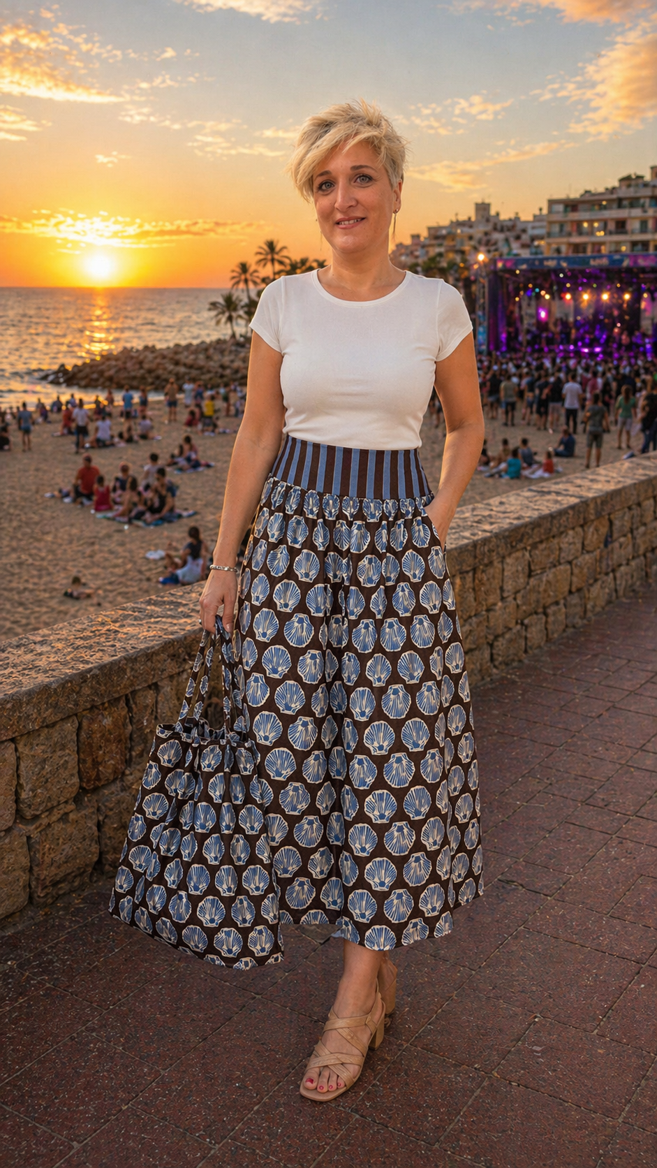 Falda midi St.Pol