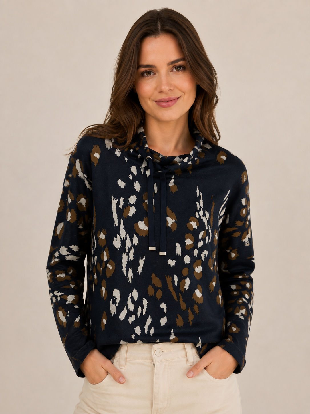 Sudadera manchas azul marino