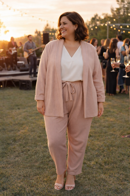Blazer curvy Piqué