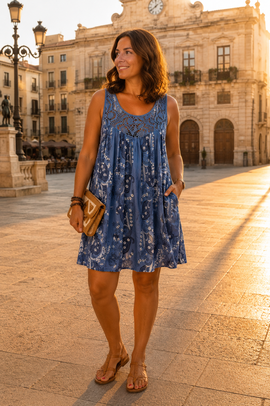 Vestido curvy calado