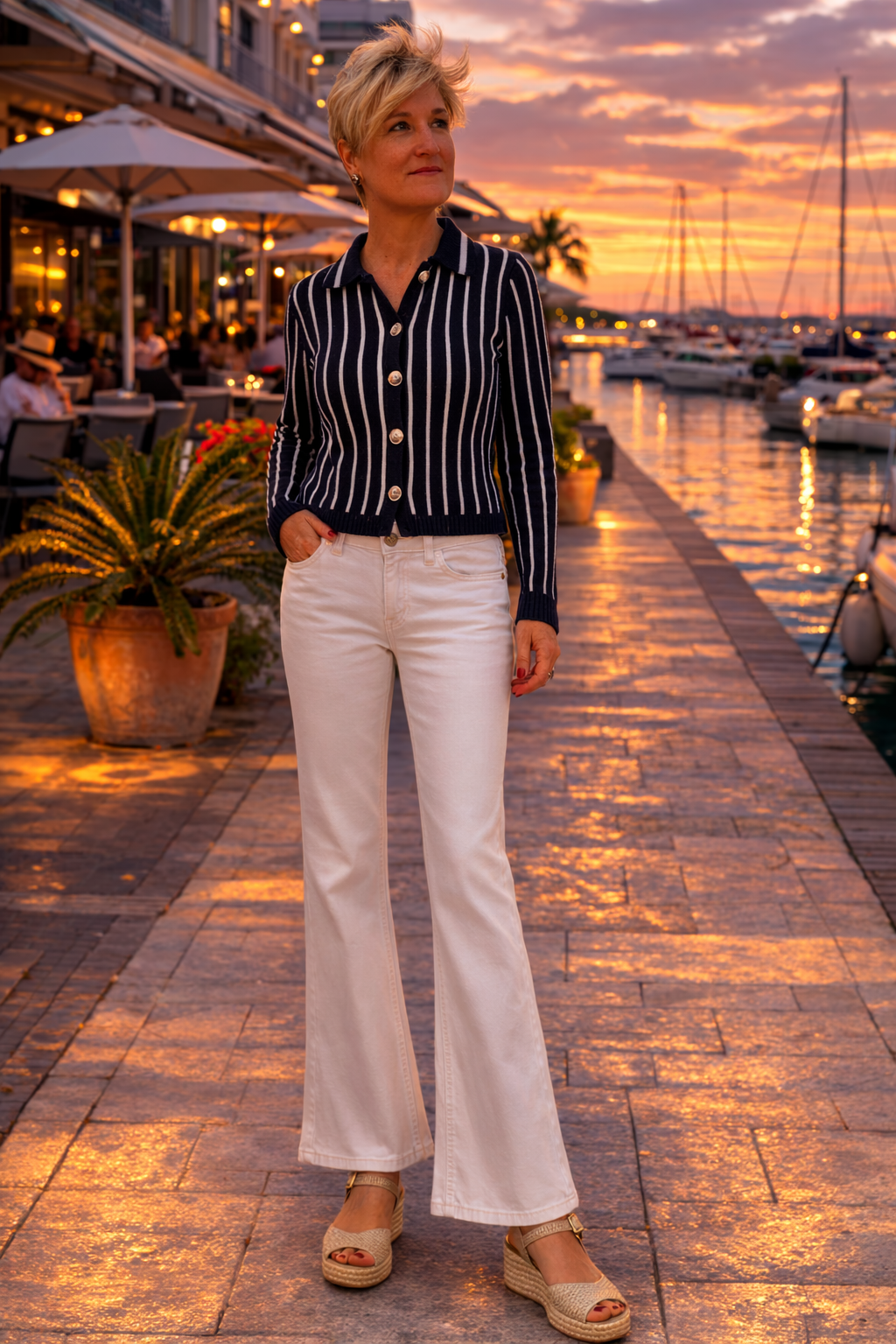 Chaqueta punto navy