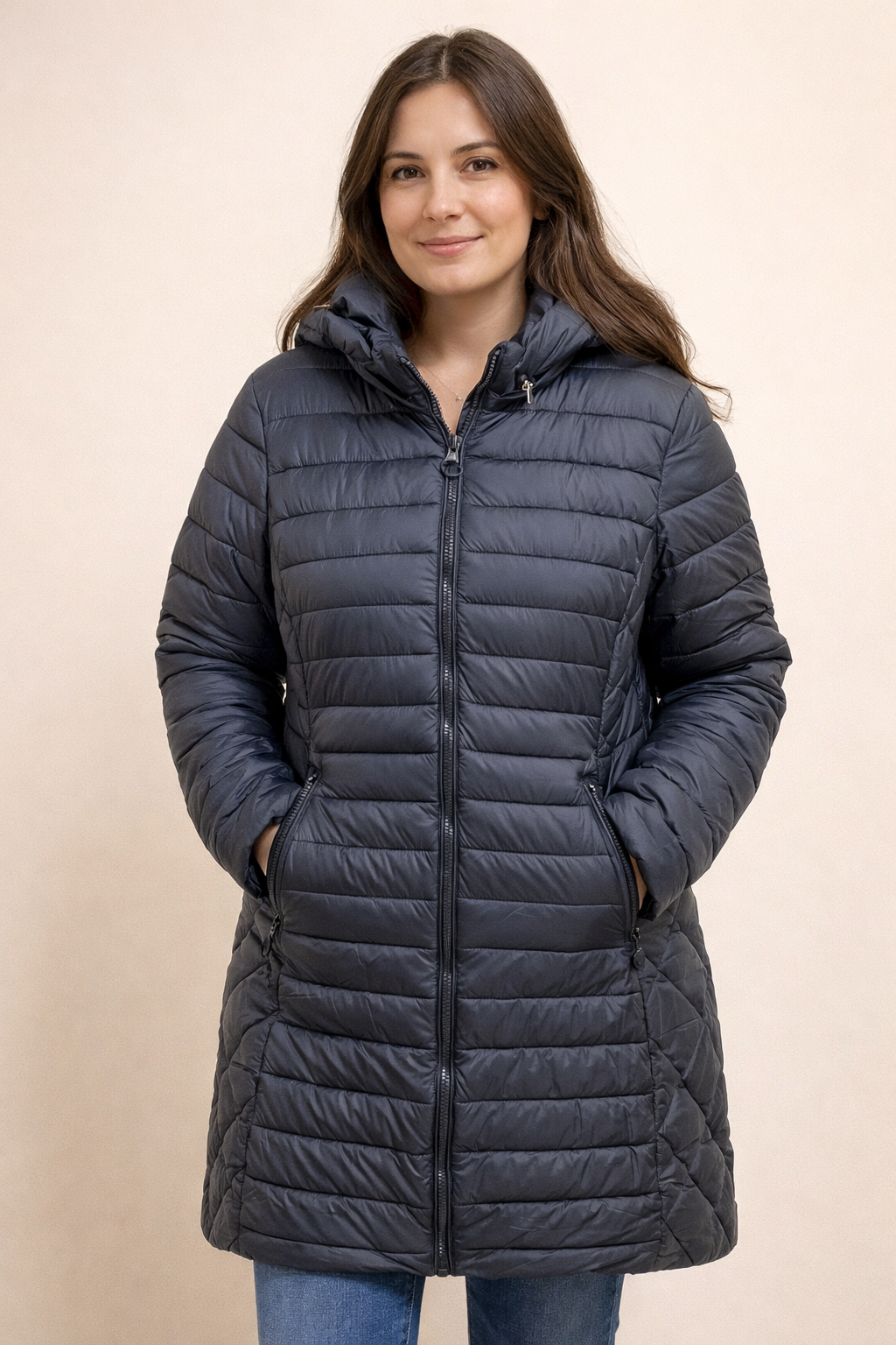 Abrigo capucha desmontable