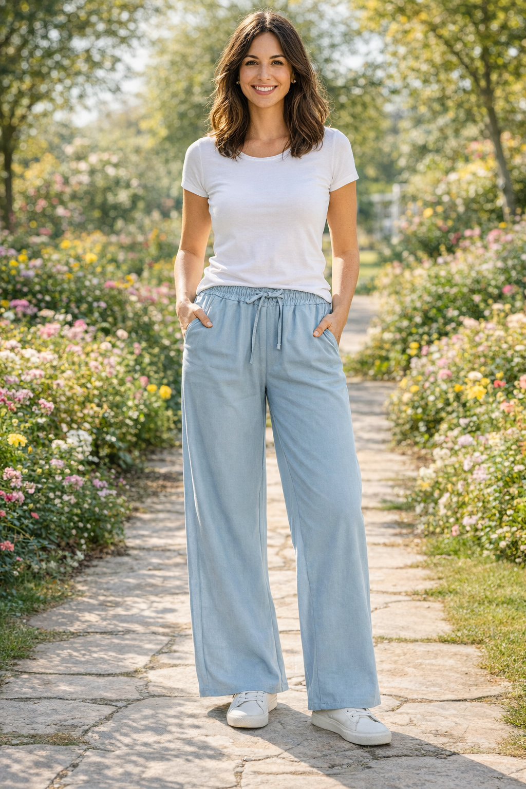 Pantalón tencel goma