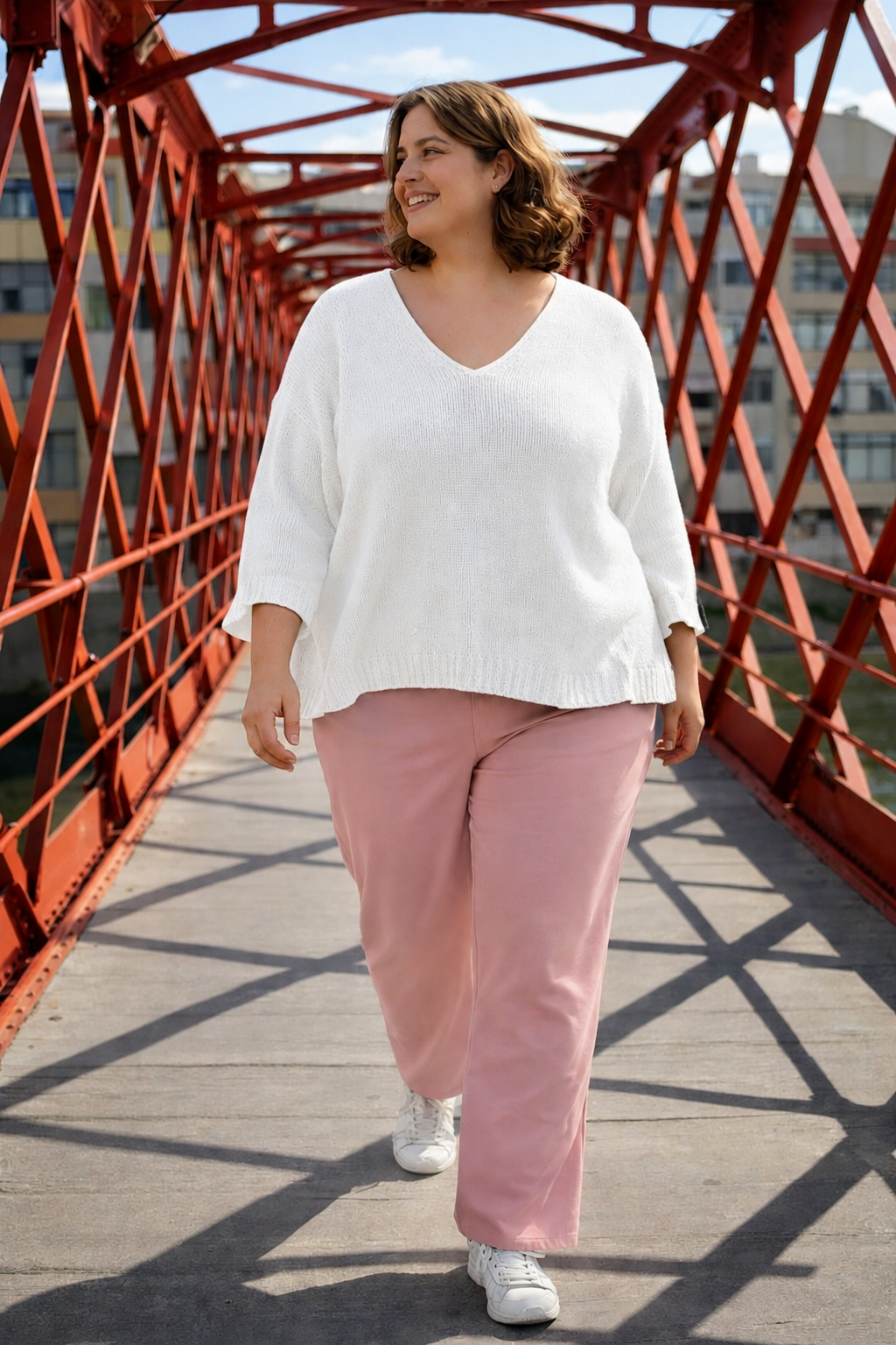Jersey curvy liso pico - blanco