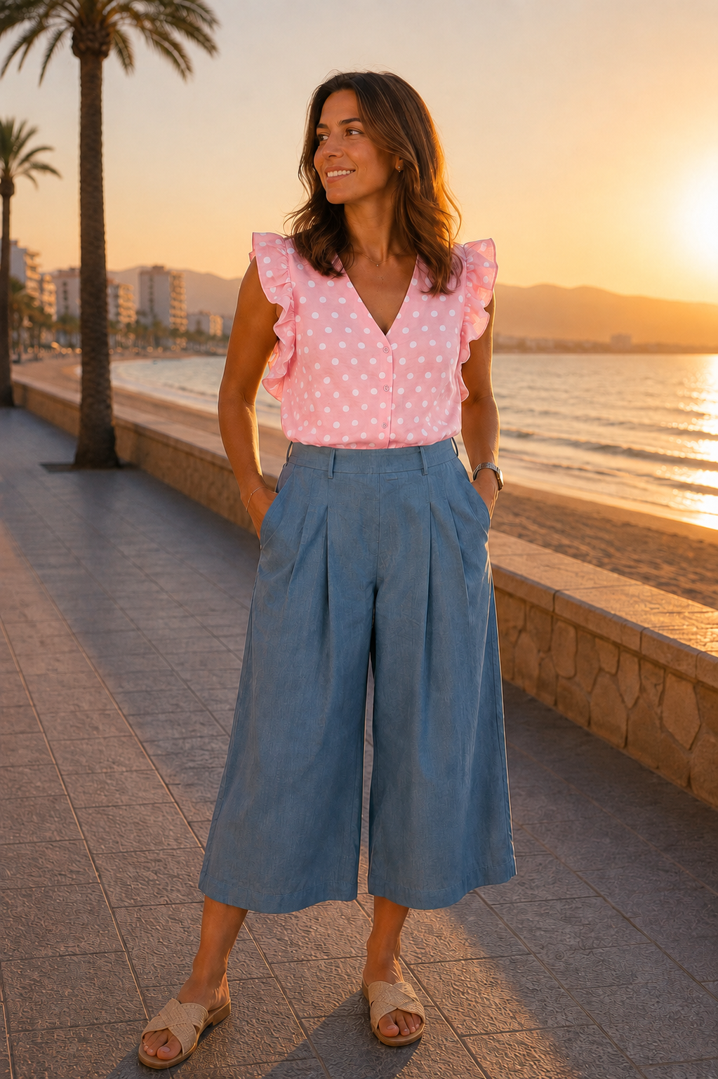 Blusa lunares - rosa