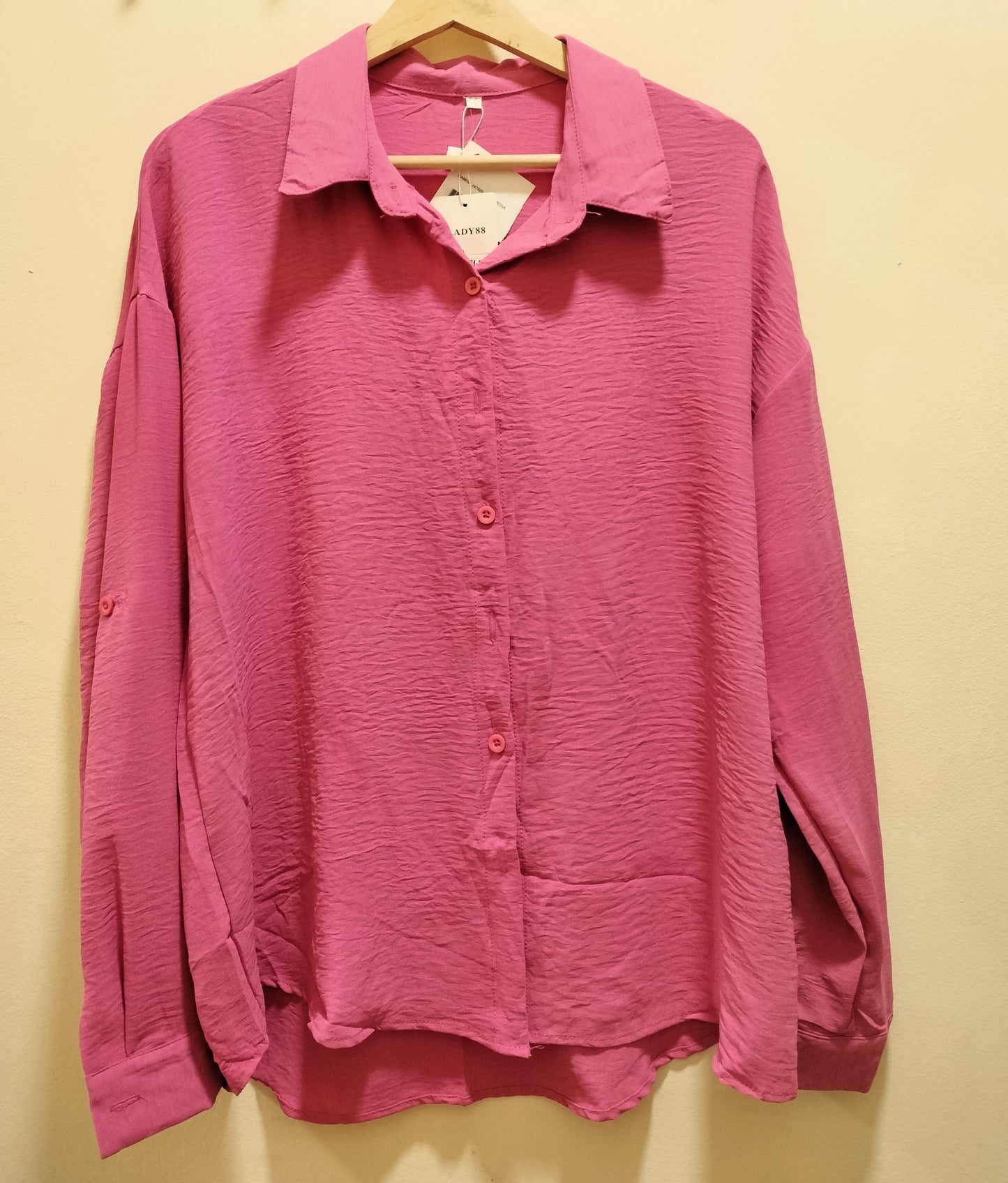 Blusa camisera lisa - rosa