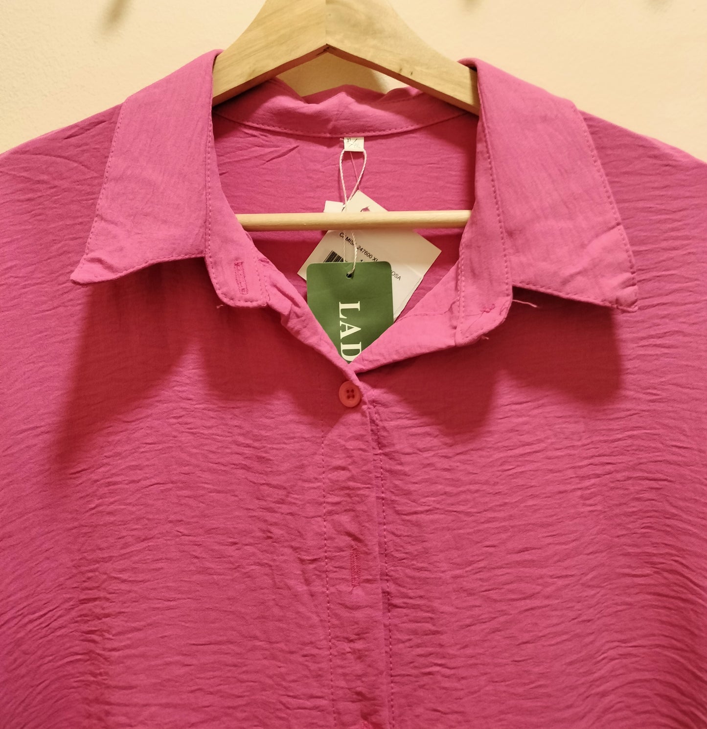 Blusa camisera lisa - rosa