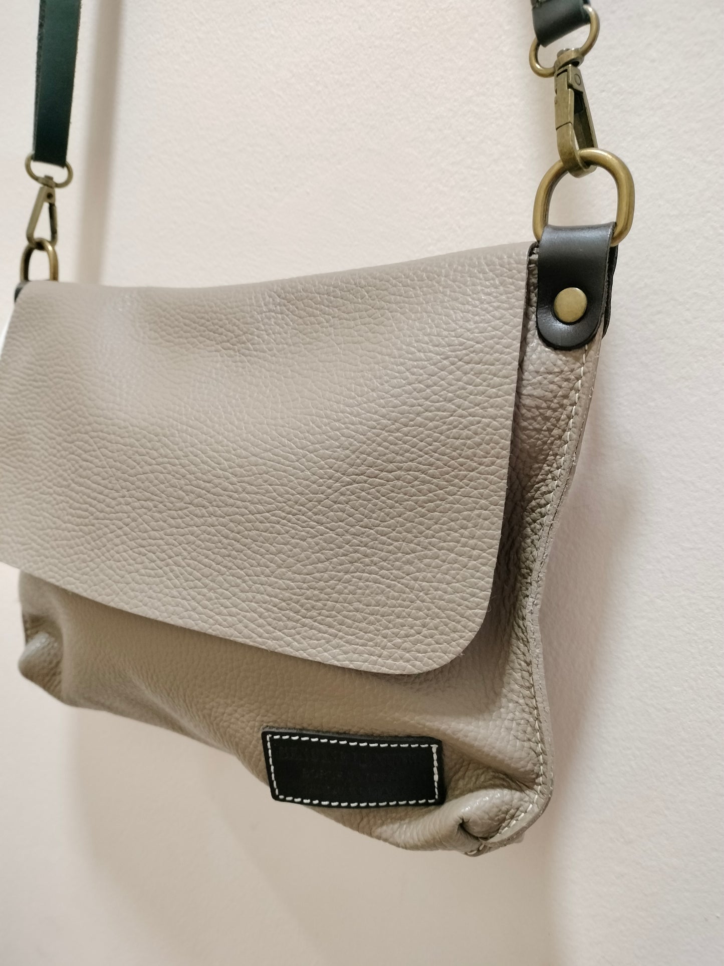 Cartera piel - topo