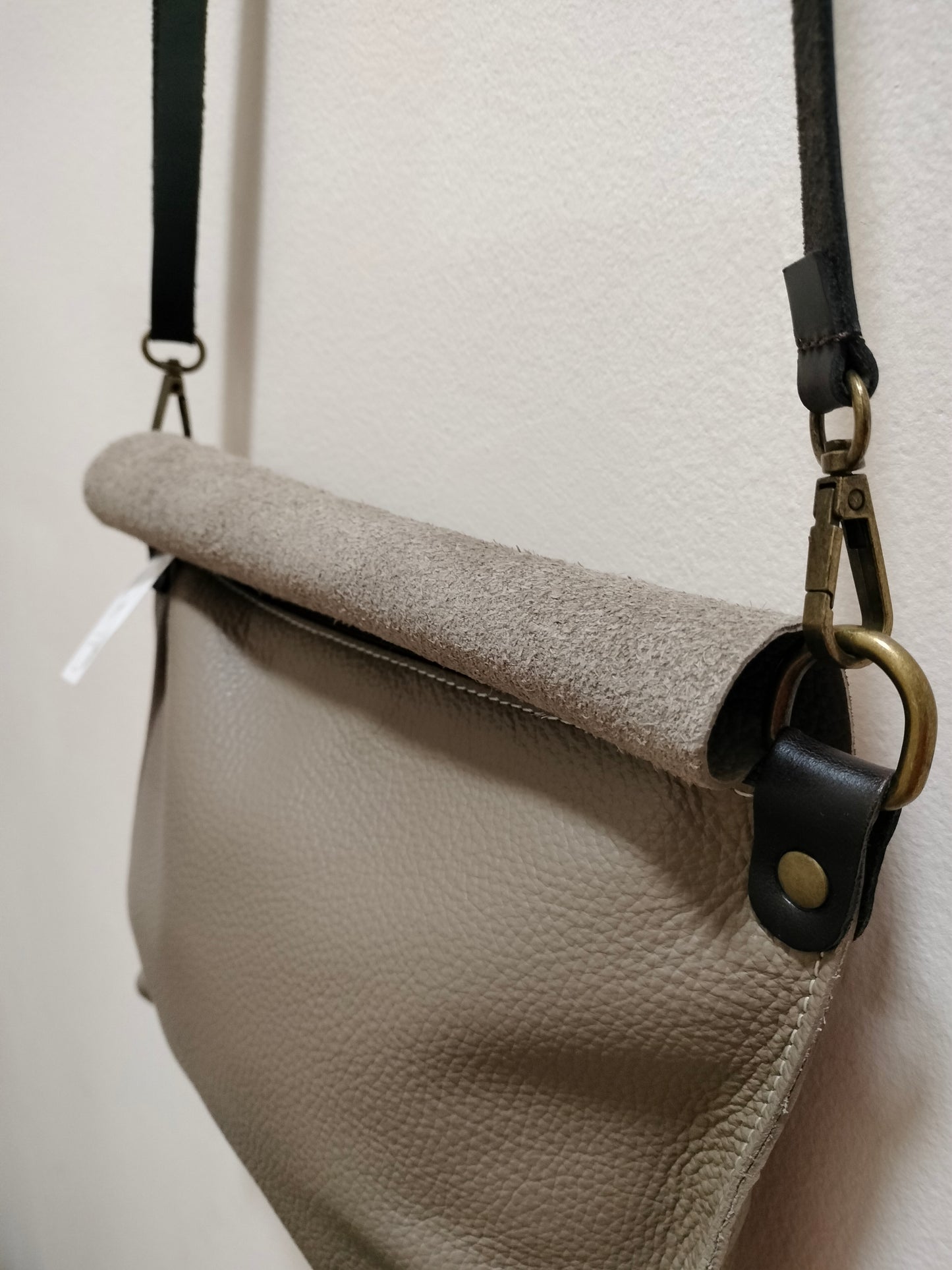 Cartera piel - topo