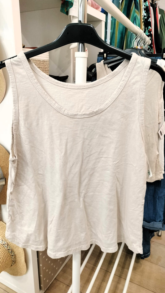 Camiseta básica tirantes - beige