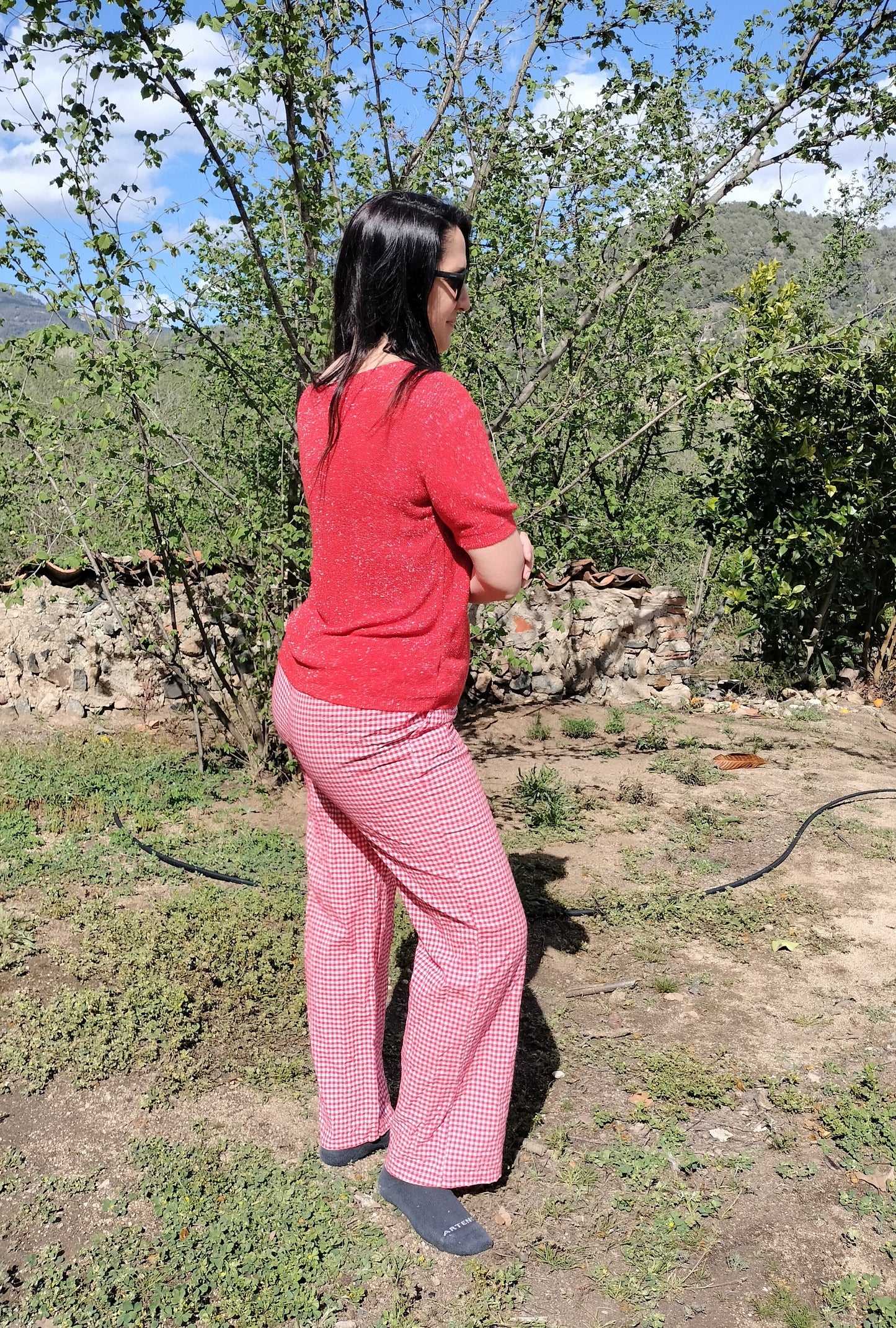 Pantalón Vichy - rojo