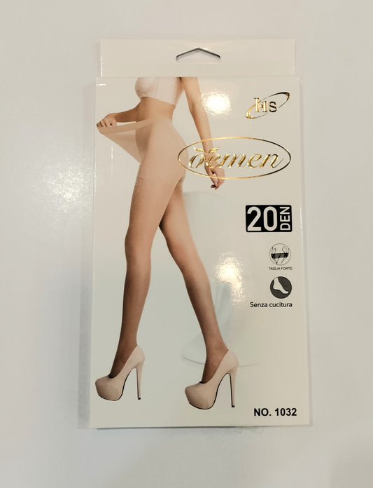 Panty 20DEN - beige y negro