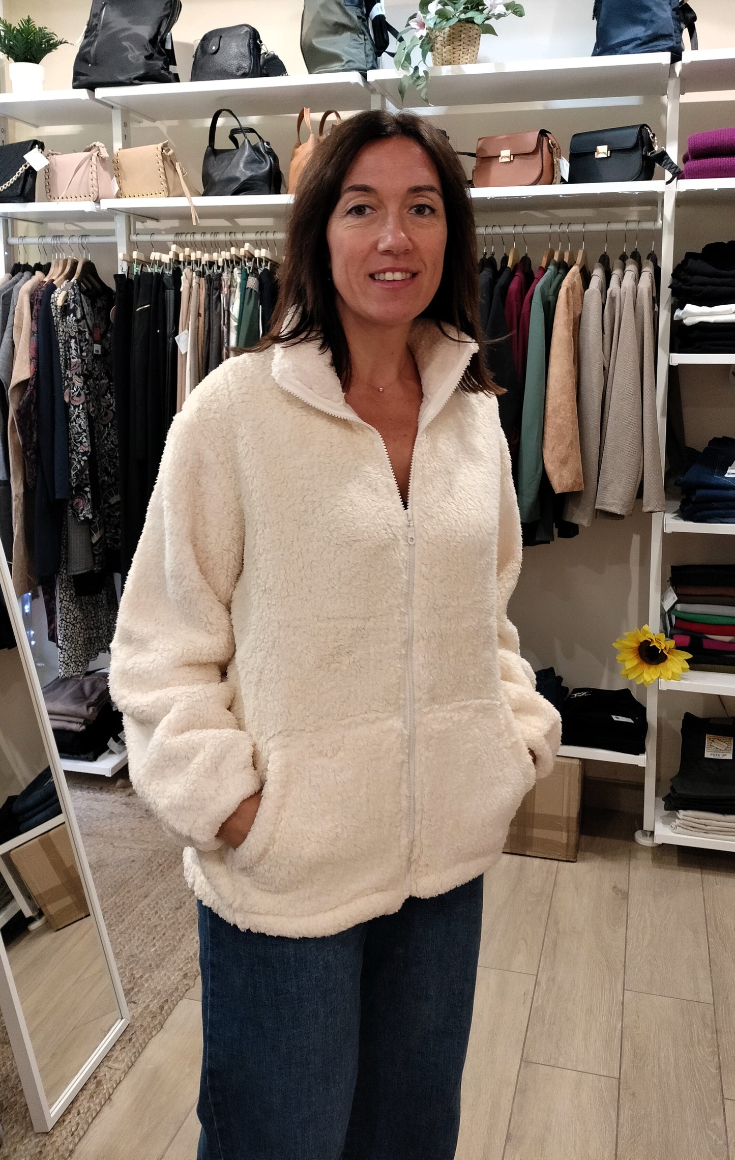 Chaqueta polar - blanco