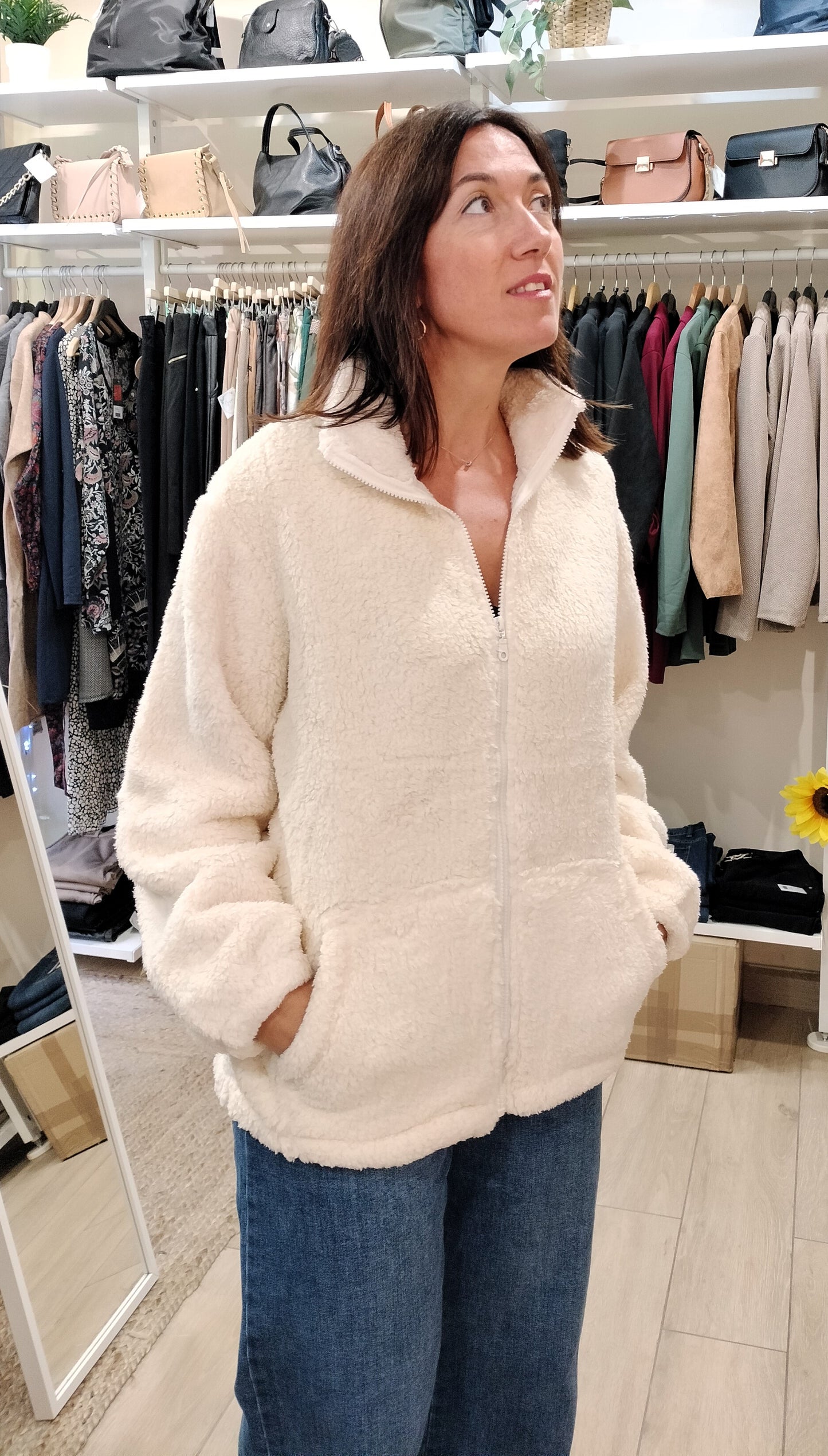 Chaqueta polar - blanco