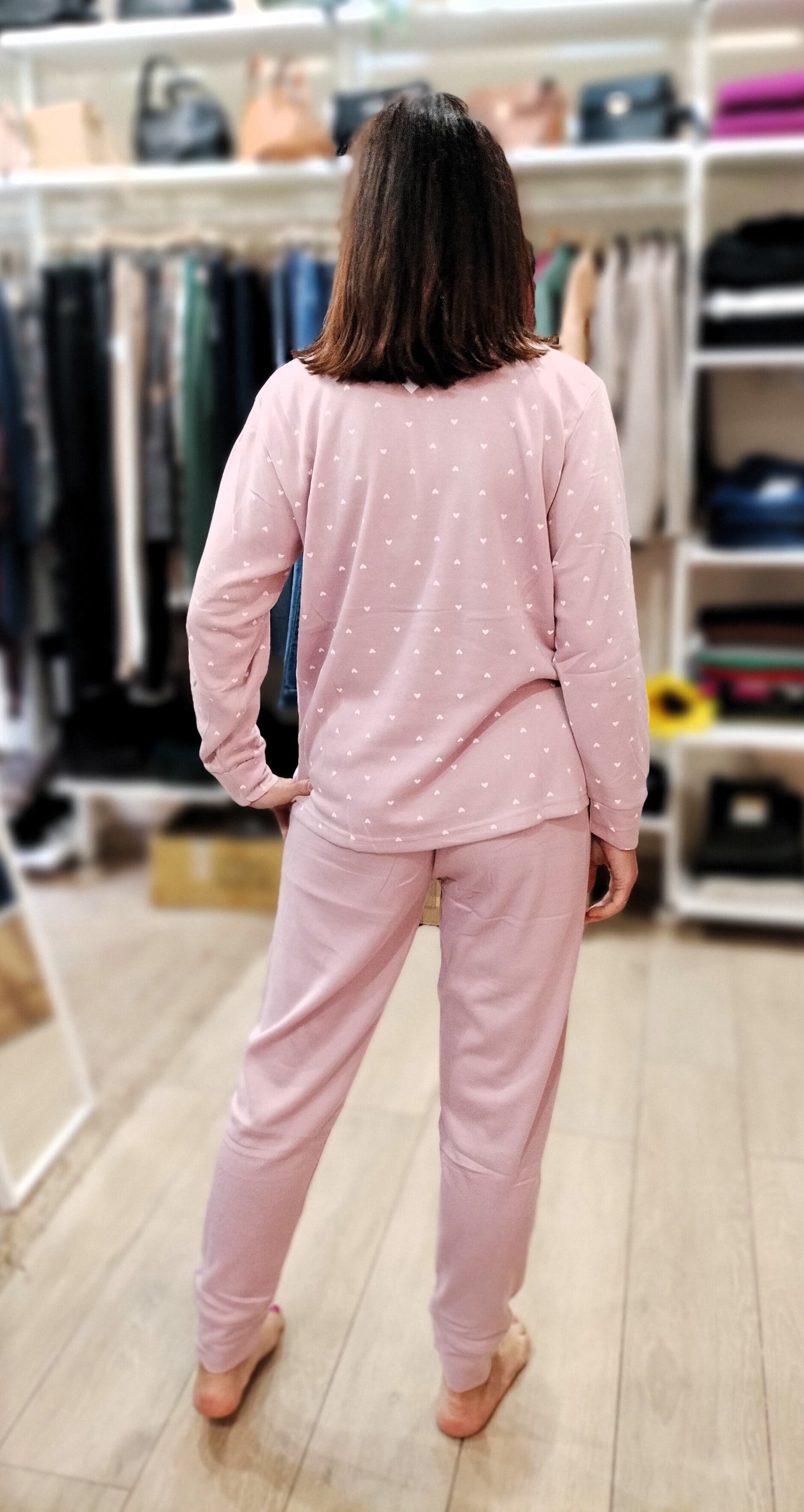 Pijama Corazones - rosa