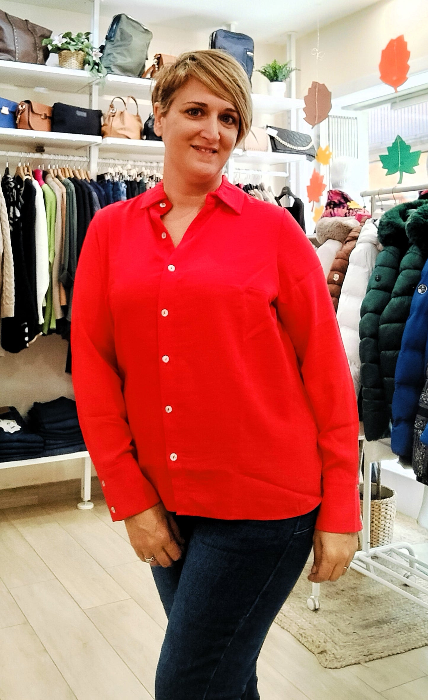 Camisa lisa - rojo