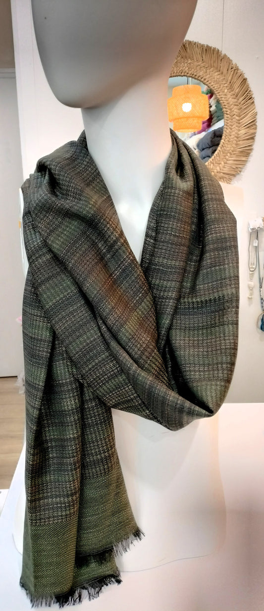 Foulard unisex Peranera - verde y marrón