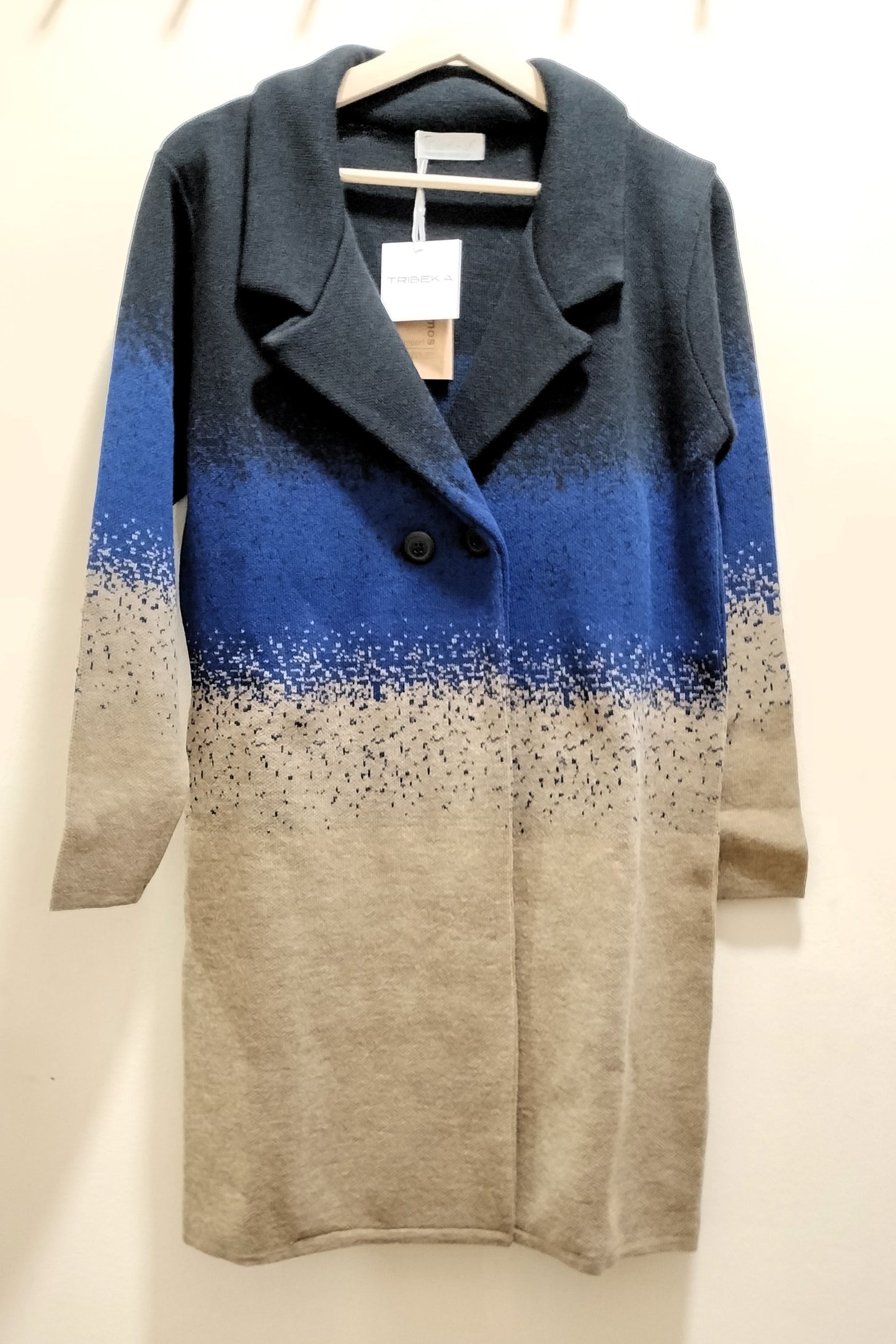 Cardigan tricolor - azul