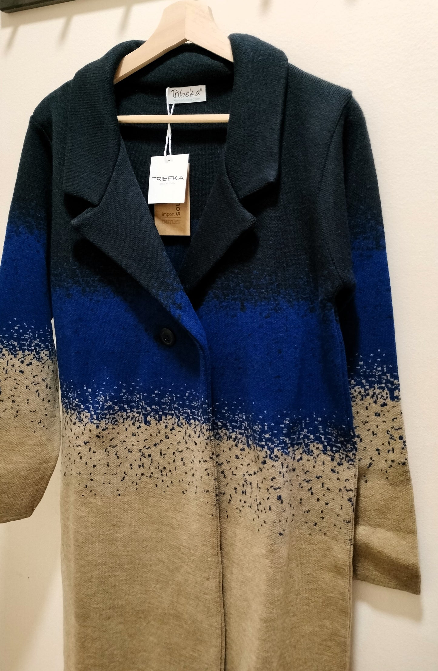 Cardigan tricolor - azul