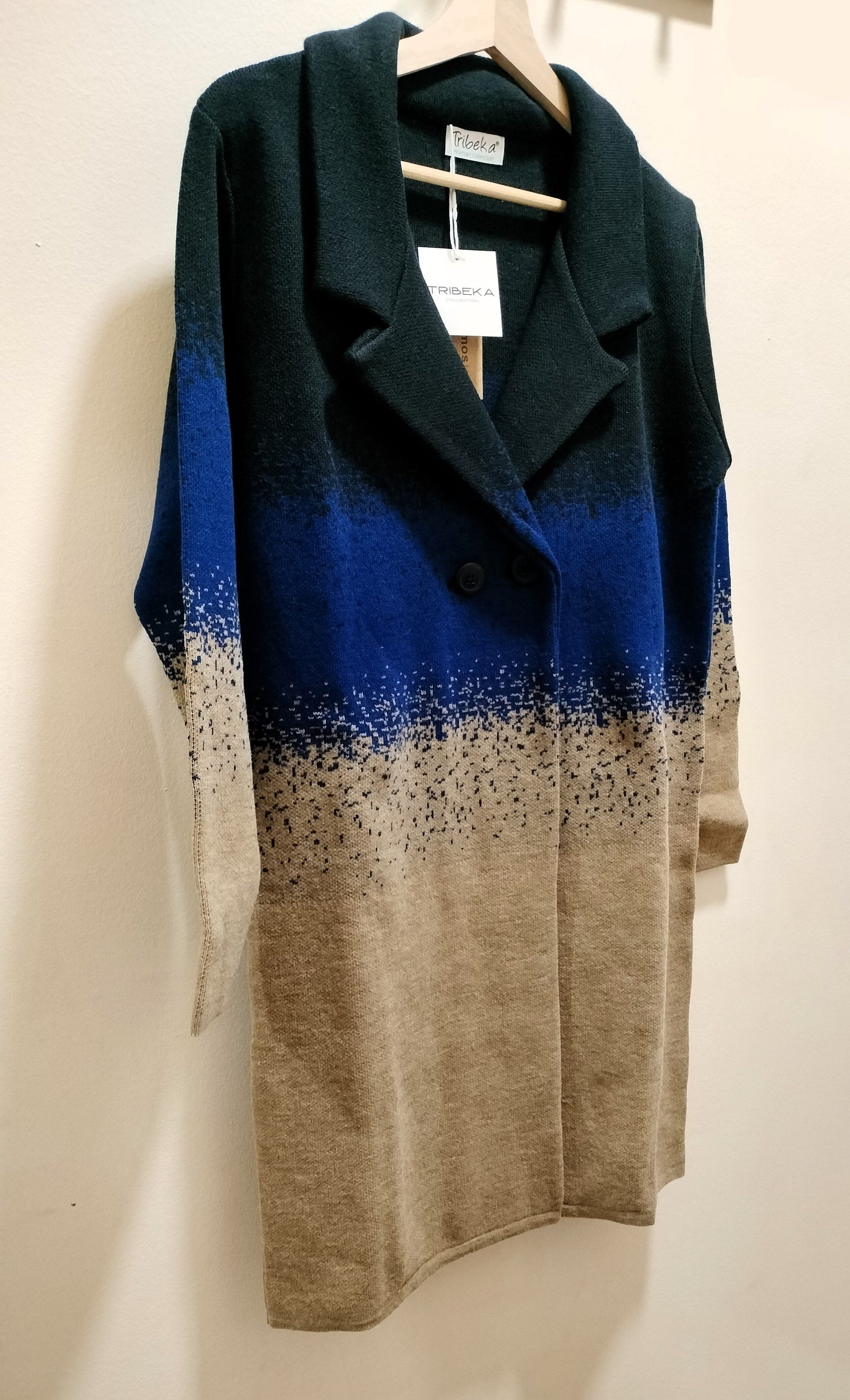 Cardigan tricolor - azul