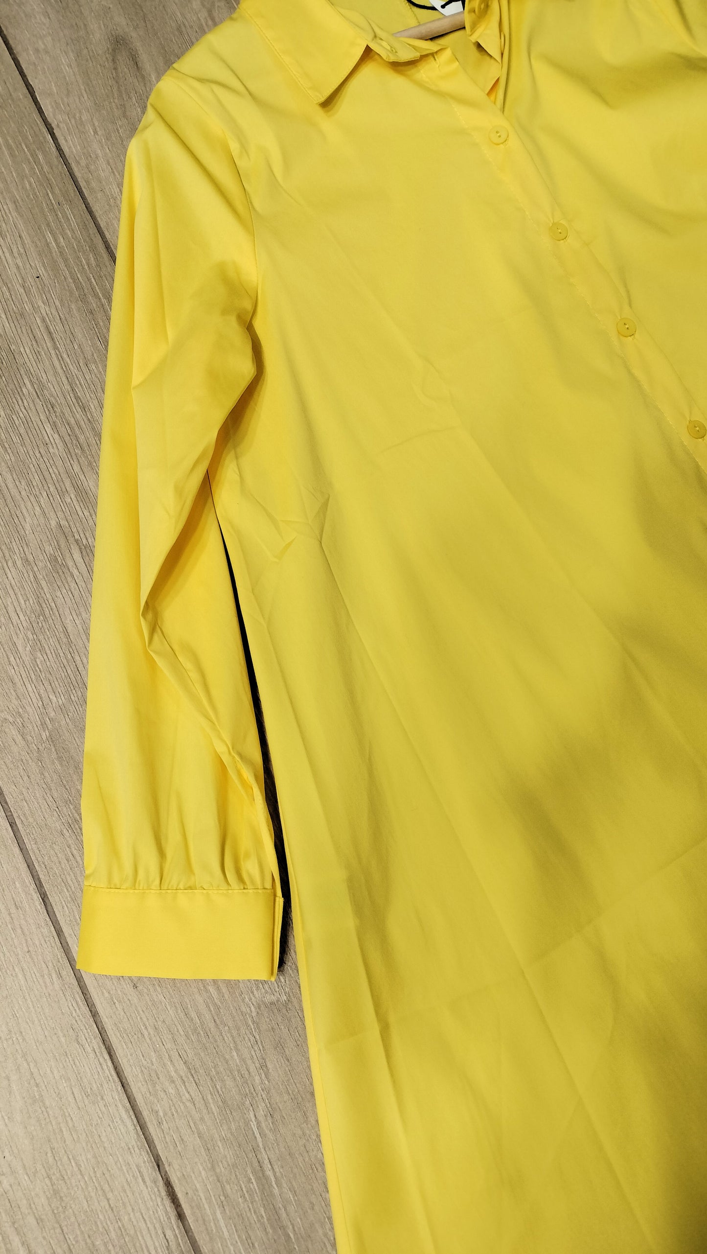 Camisa larga Popelin - amarillo