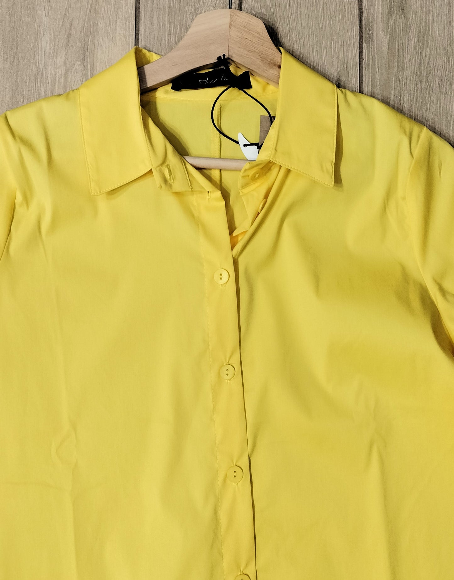 Camisa larga Popelin - amarillo