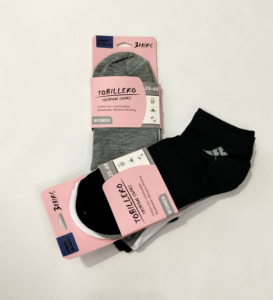 Pack 3 calcetines tobilleros