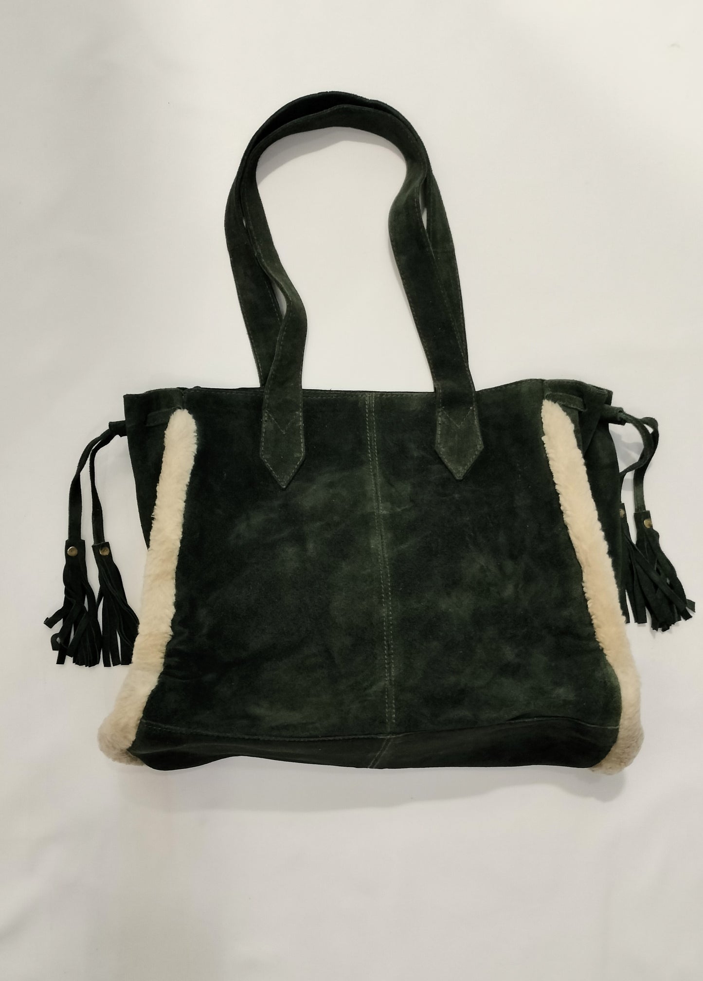 Bolso borreguito y piel