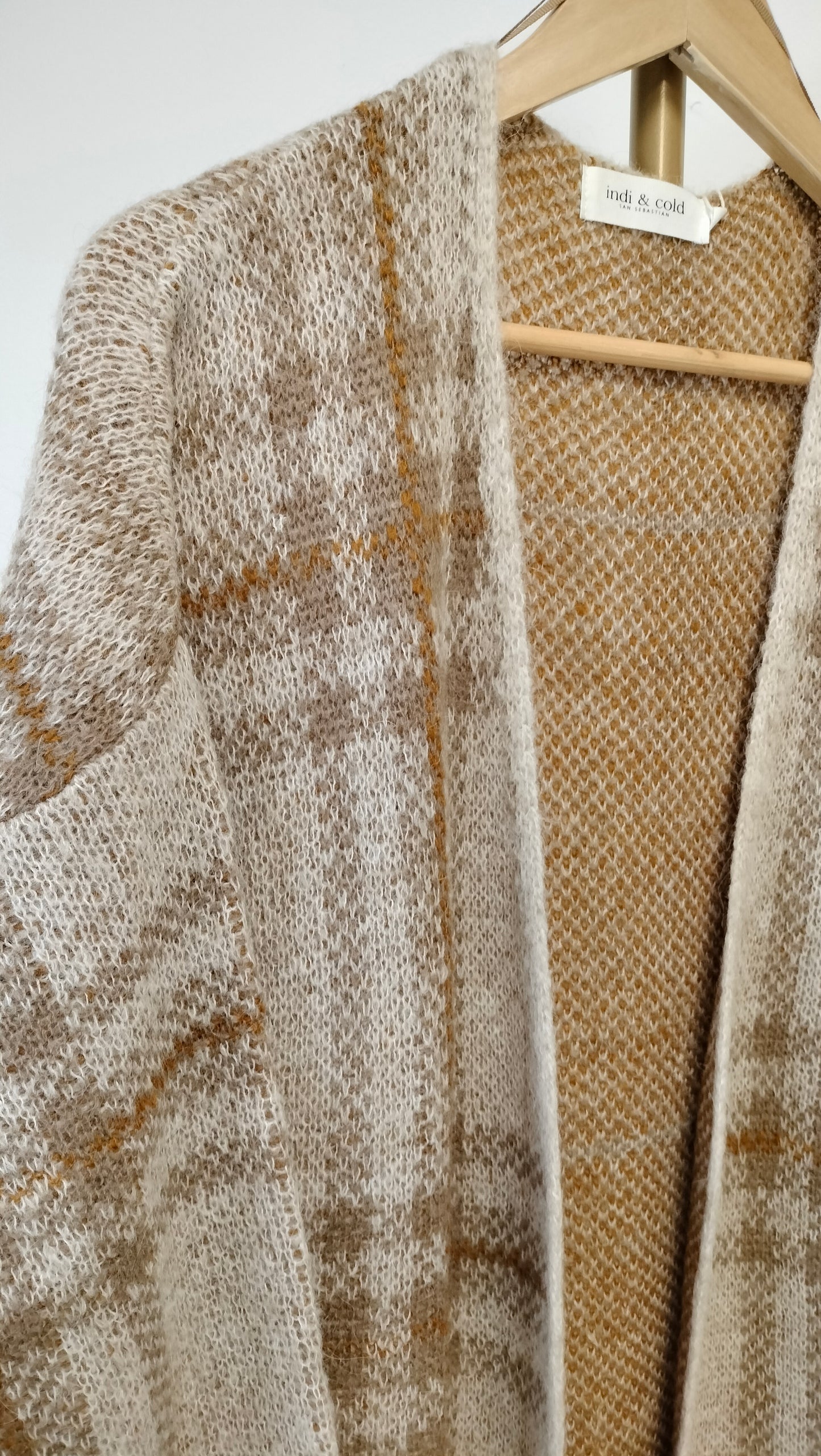 Cárdigan lana cuadros