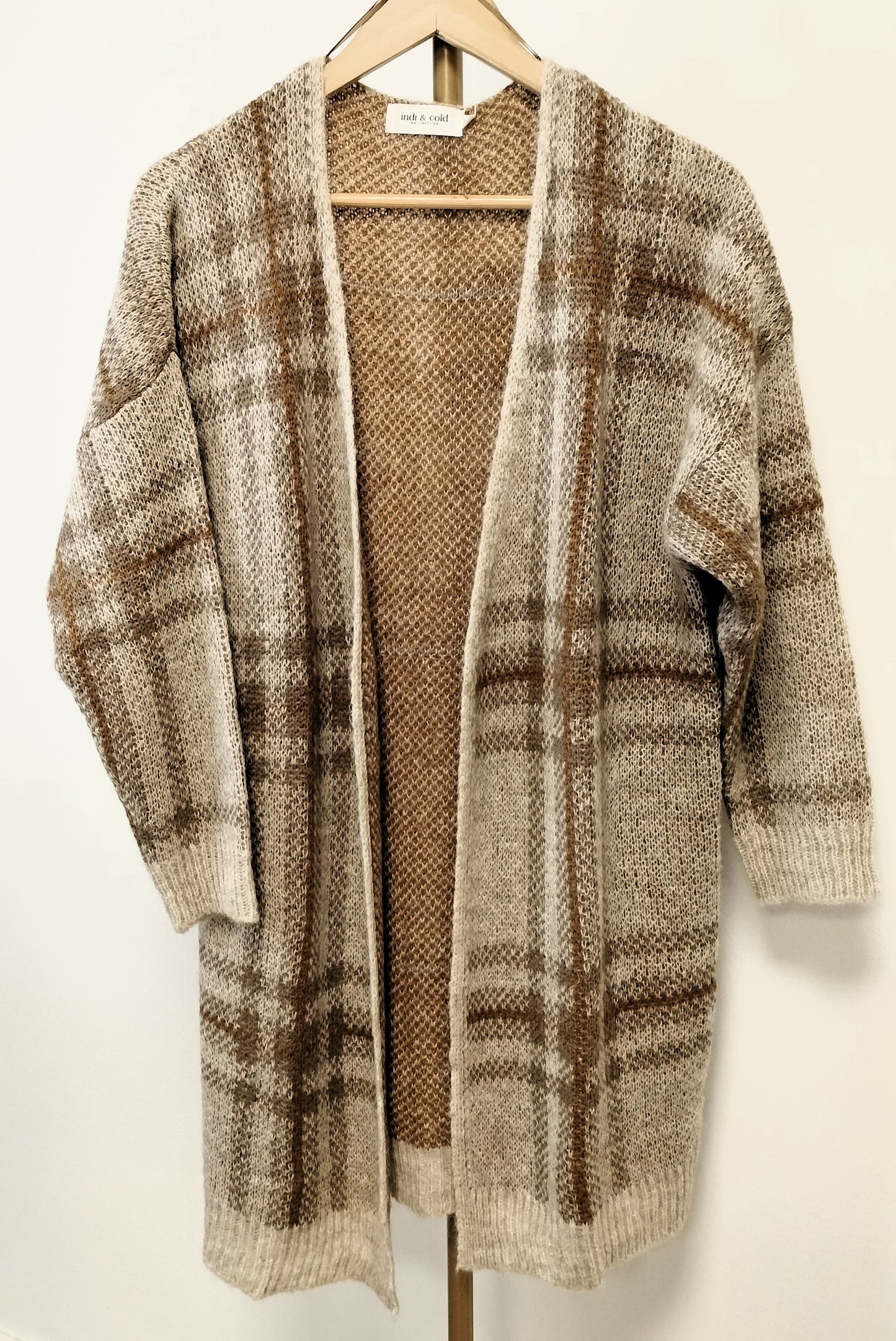 Cárdigan lana cuadros