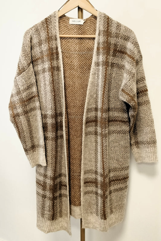 Cárdigan lana cuadros