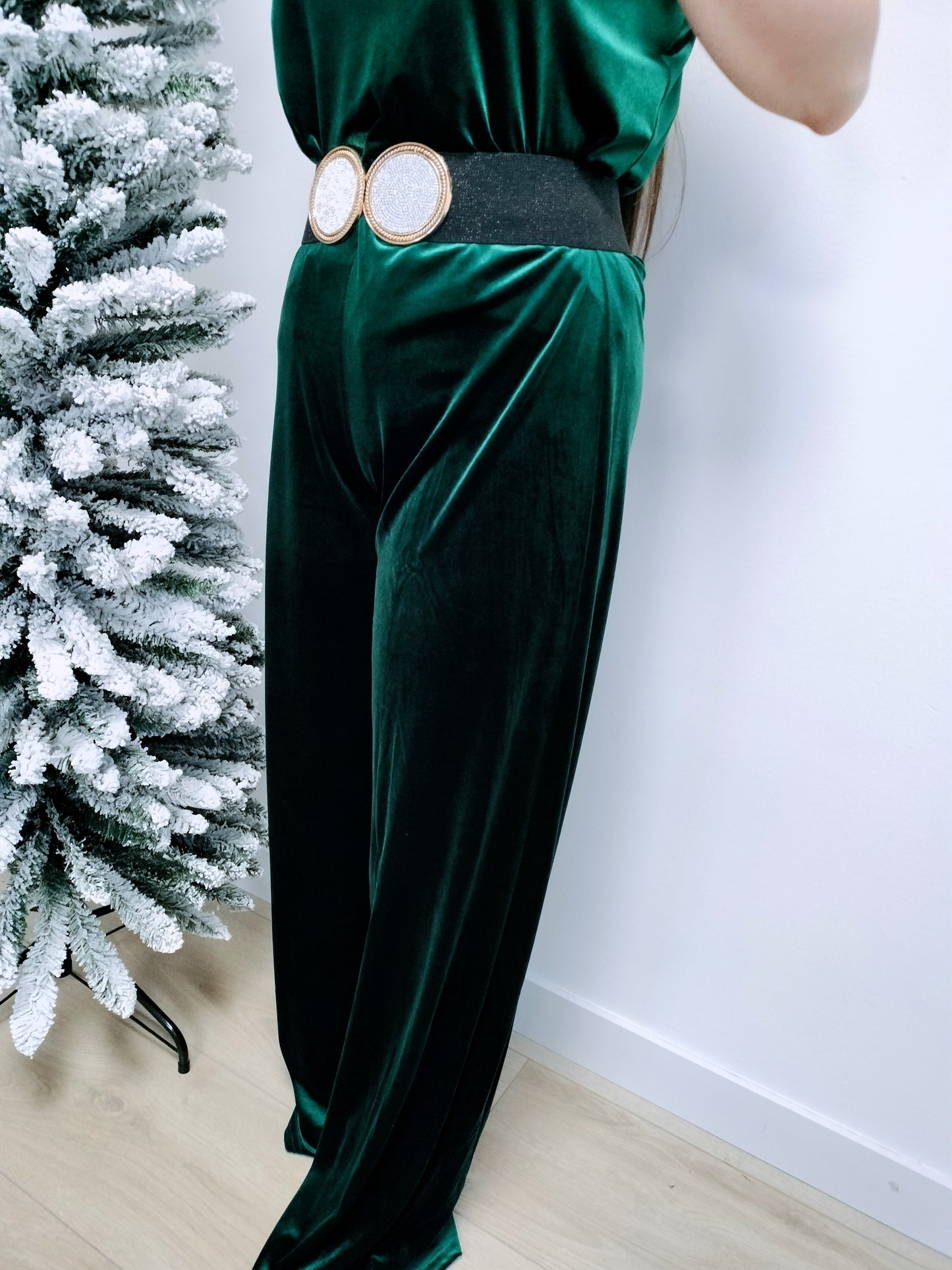Pantalón recto de terciopelo
