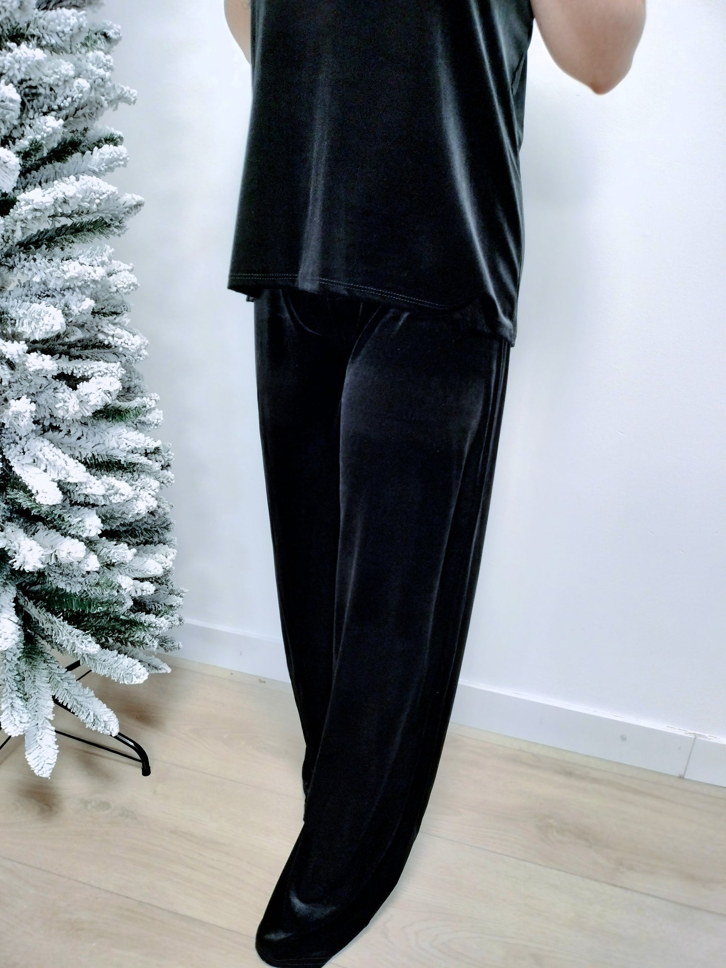 Pantalón recto de terciopelo