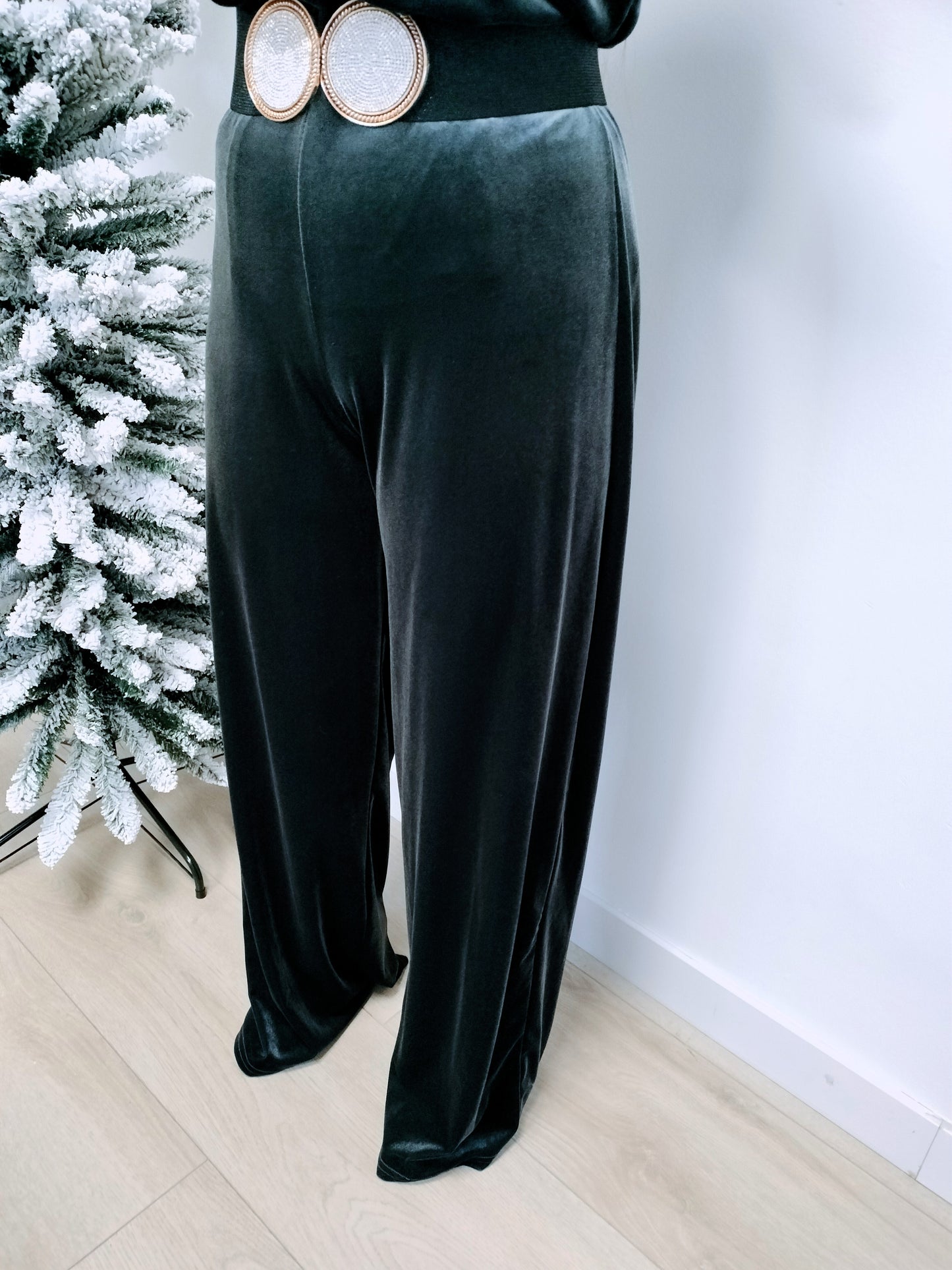 Pantalón recto de terciopelo