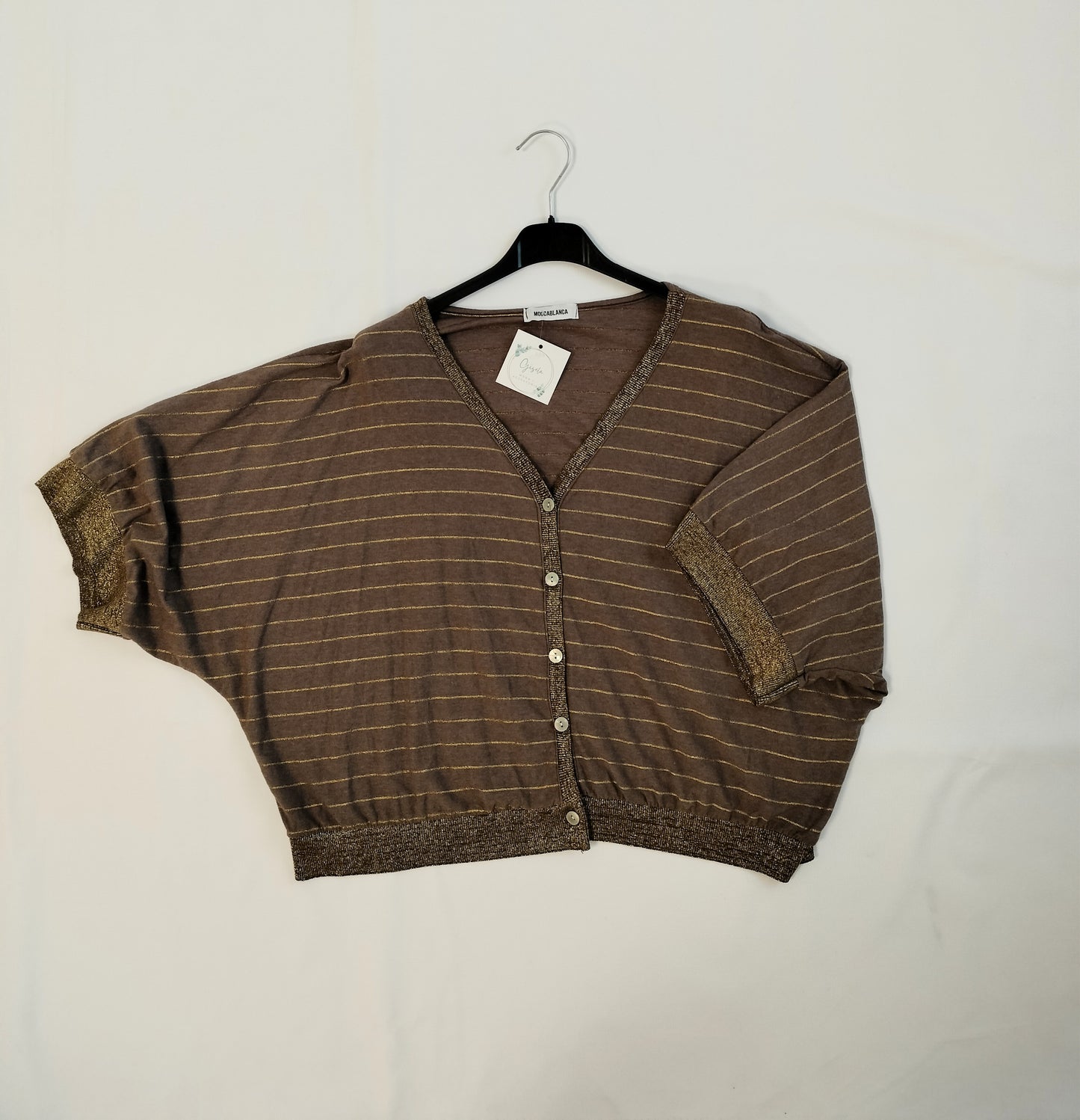 Chaqueta amplia rayas