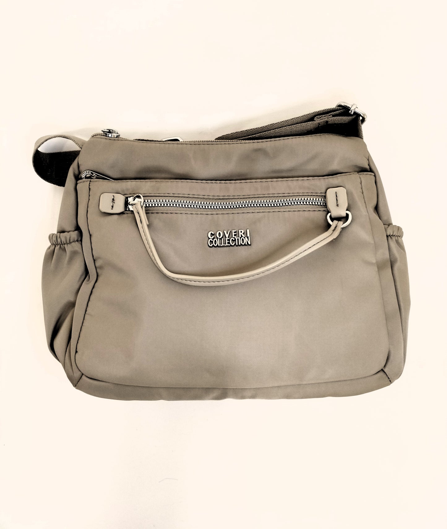 Bolso bandolera nylon con bolsillos y mini monedero