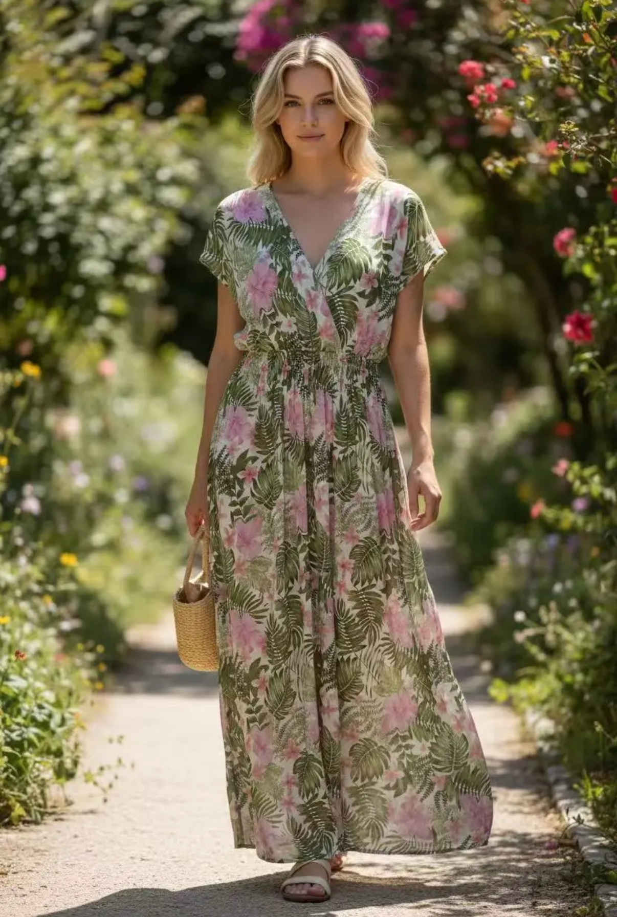 Vestido largo Floresta