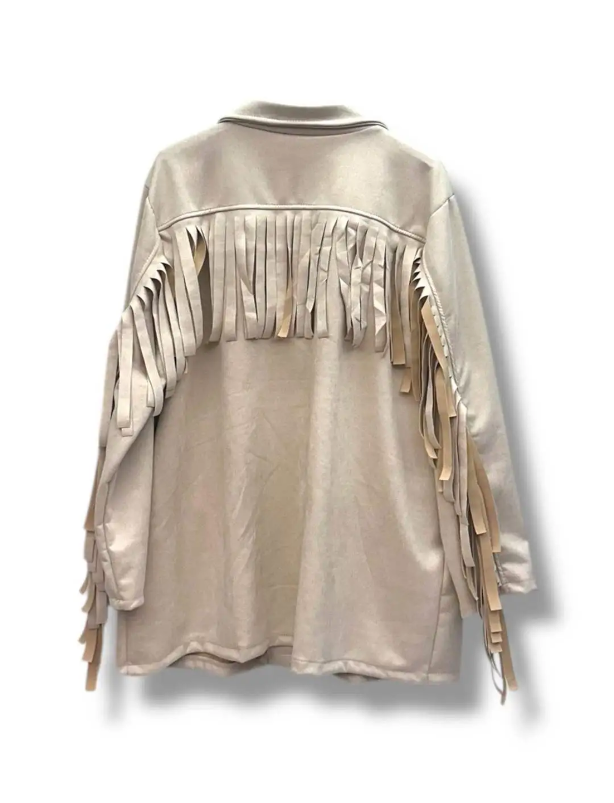 Chaqueta curvy flecos