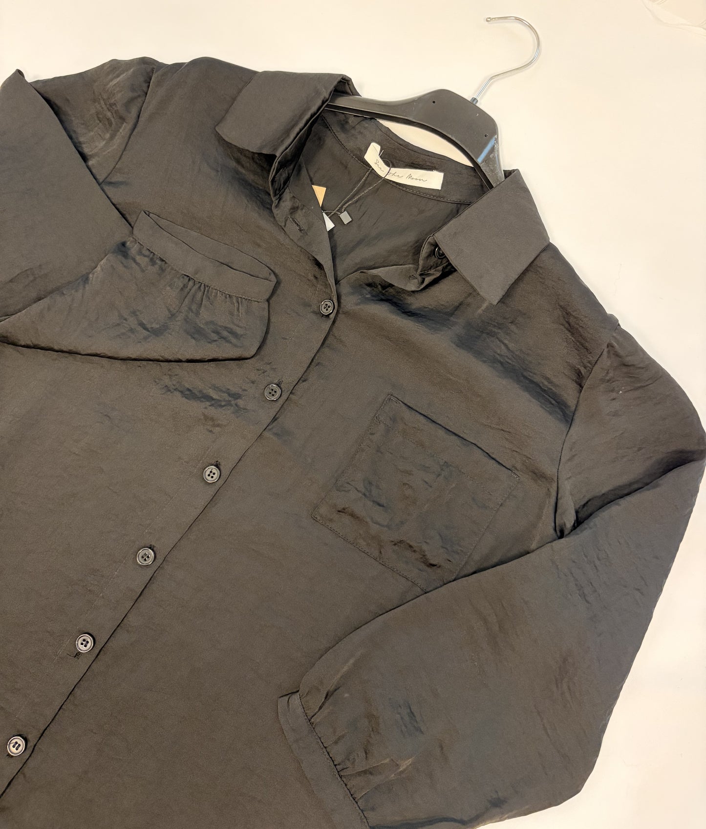 Vestido camisero satén