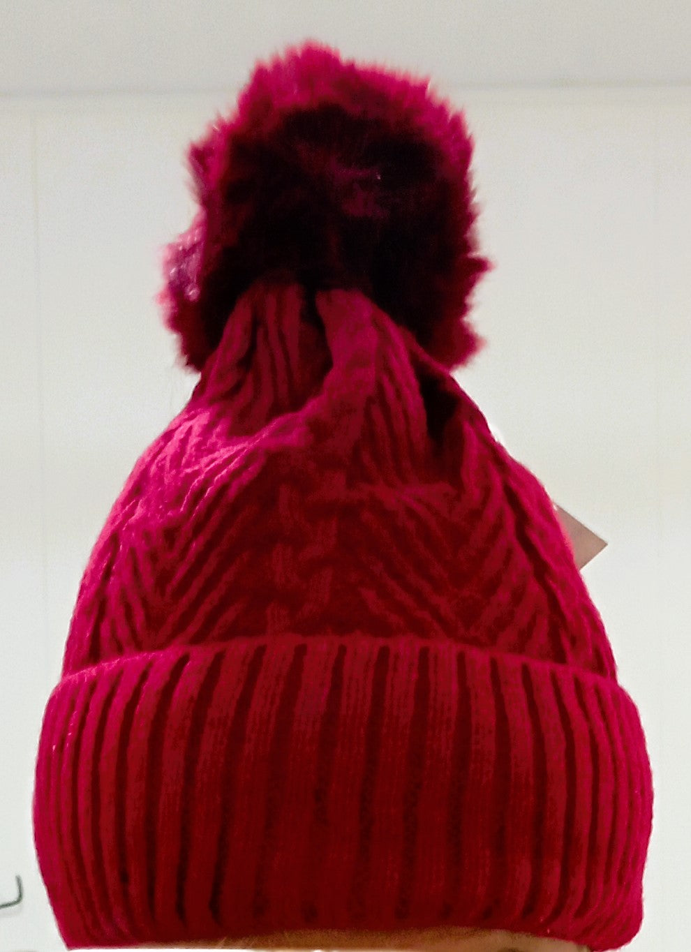 Gorro pompom - rojo