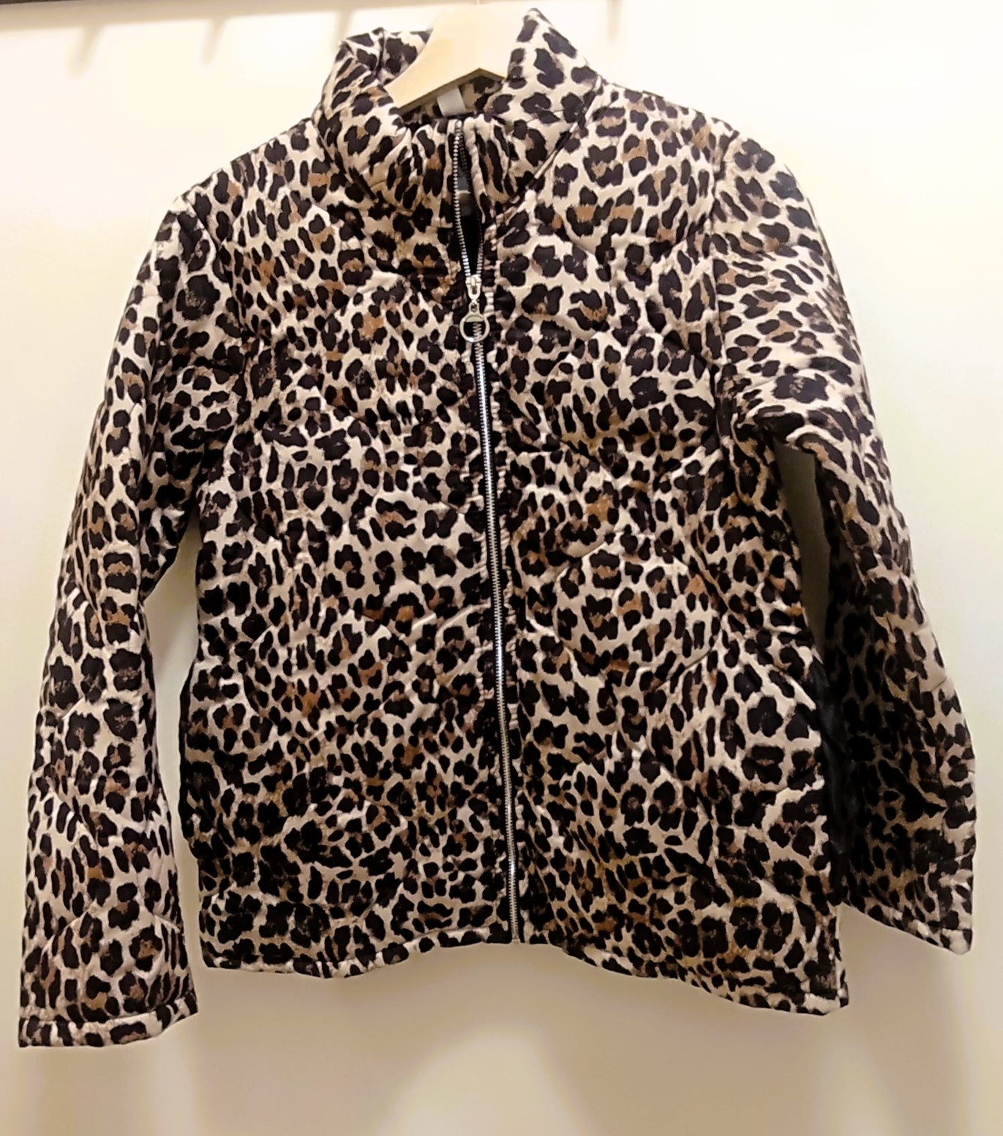 Chaqueta acolchada leopardo - marrón