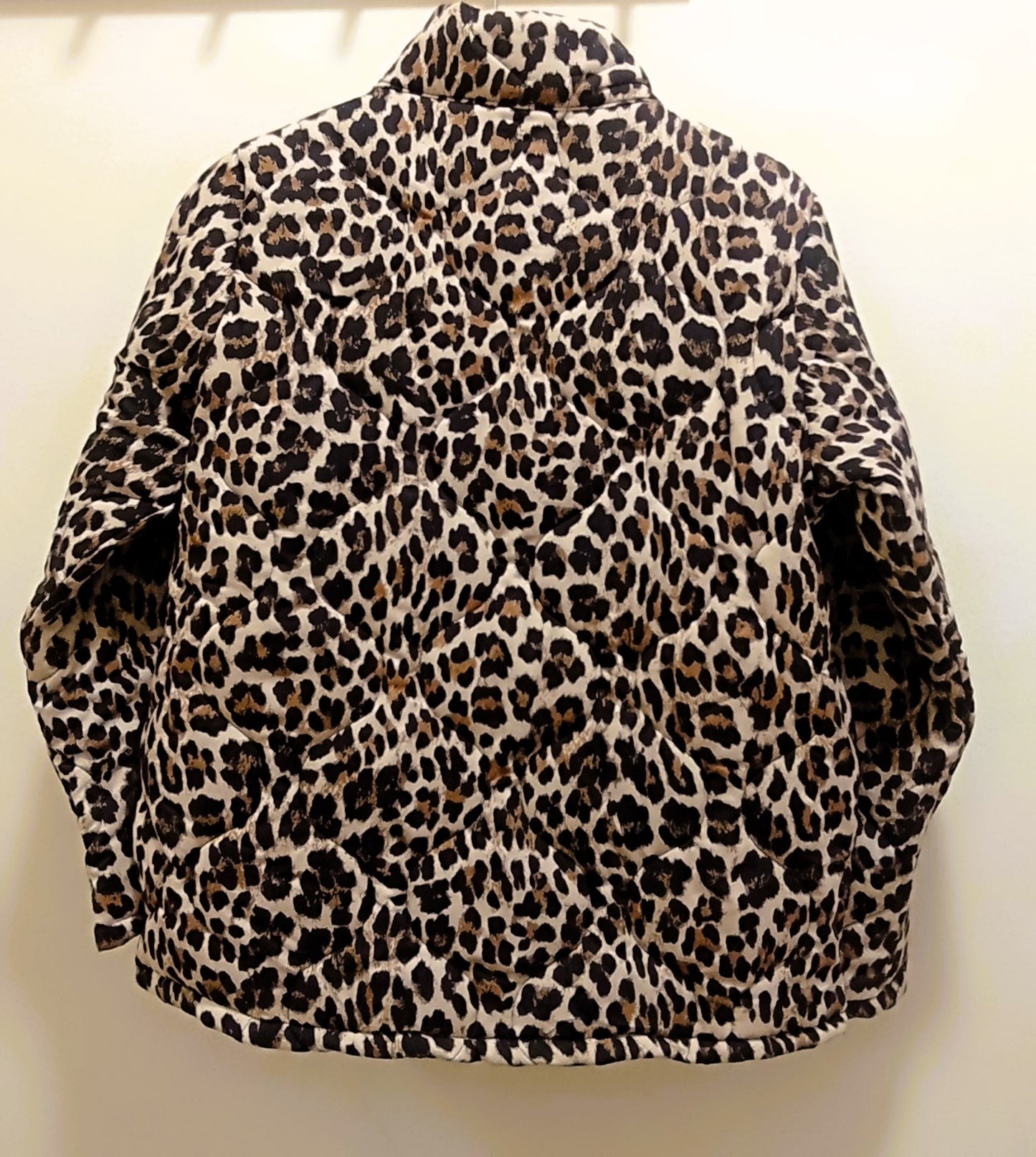 Chaqueta acolchada leopardo - marrón