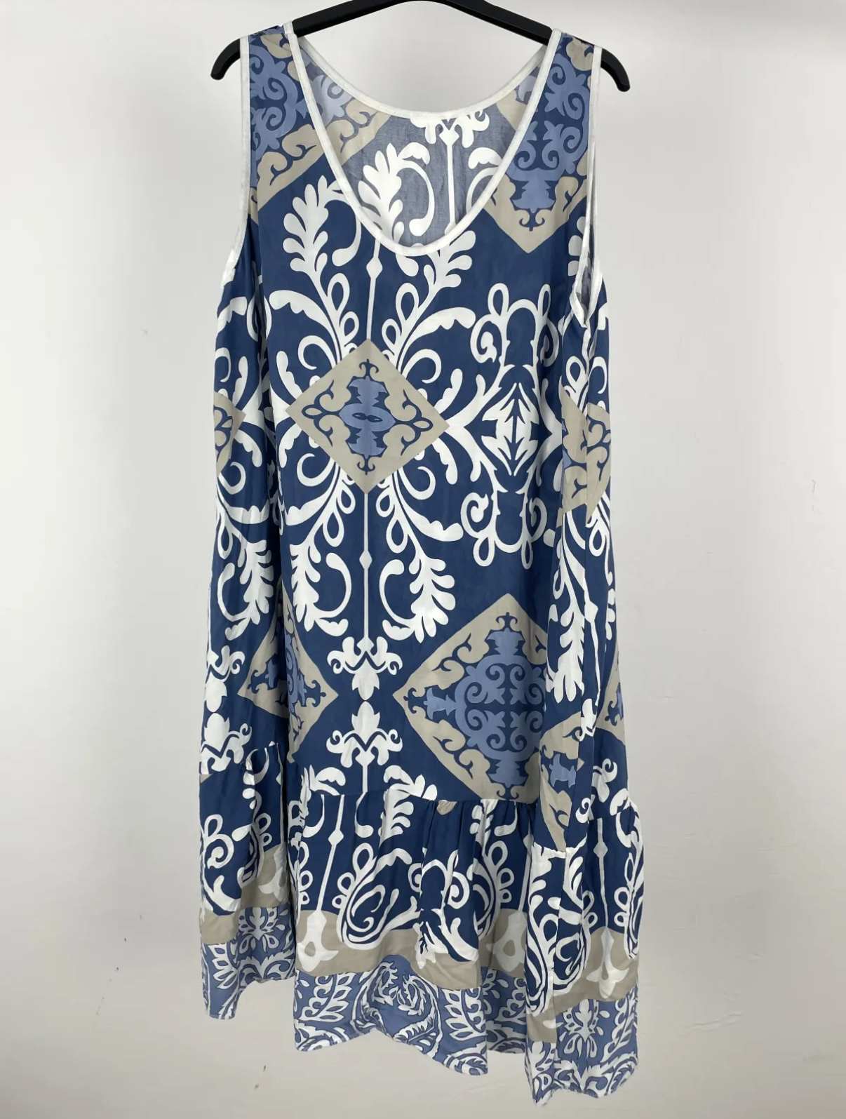 Vestido curvy flor sin mangas