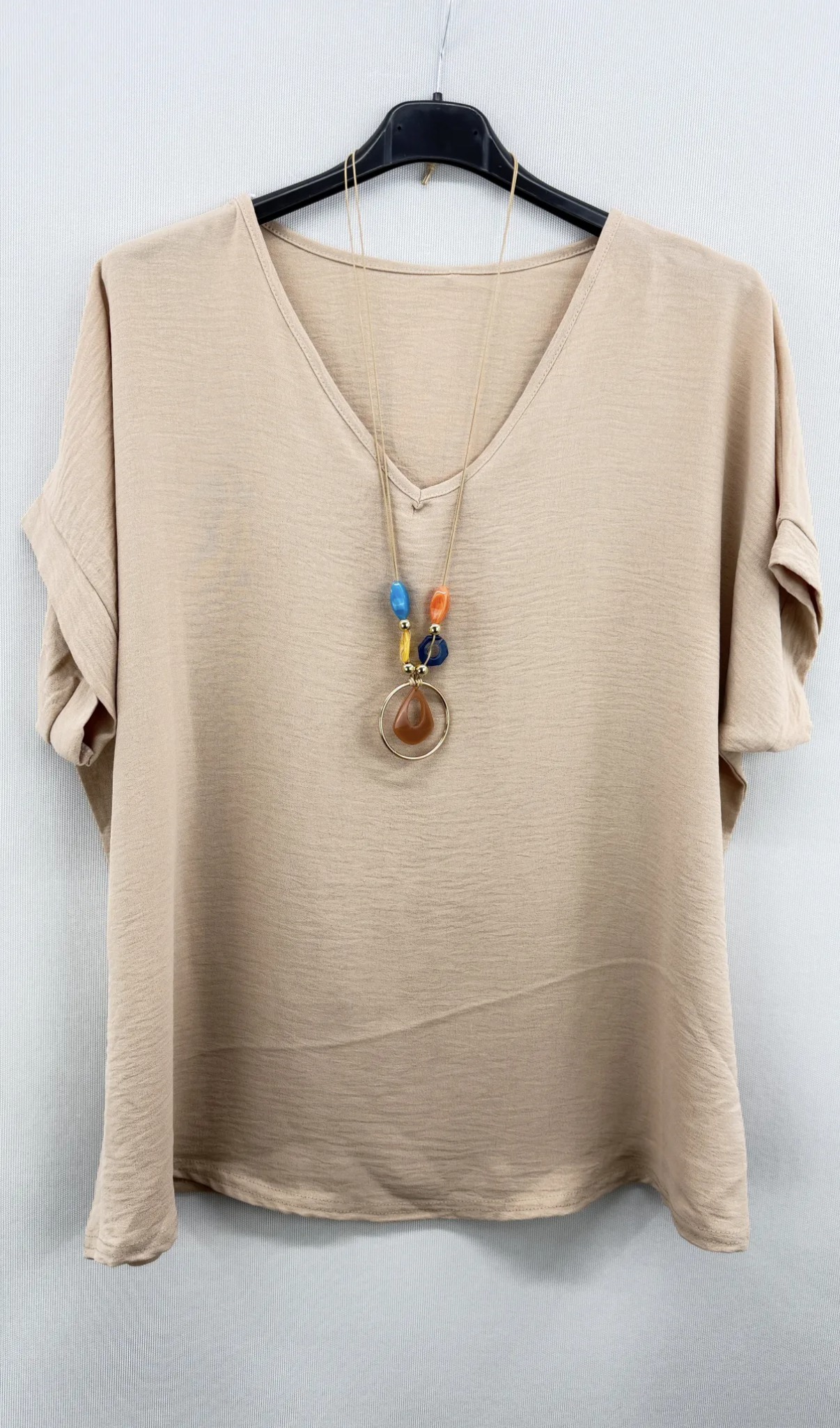 Blusa curvy con collar